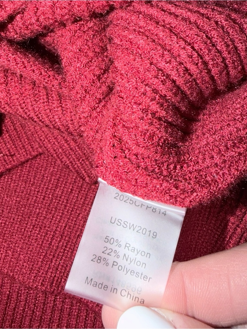 Universal Standard Red Zip-Front Ribbed Sweater Cardigan - Picture 4 of 5